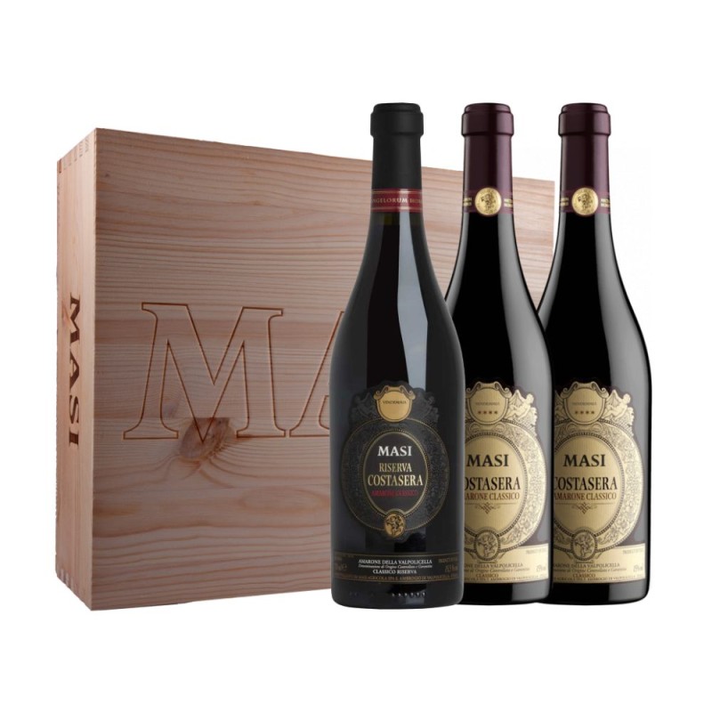 Box Degustazione Amarone della Valpolicella Classico DOCG Costasera + Riserva - Masi [Cassetta in legno 3 bt]