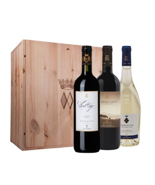 Box Degutazione Bruciato + Cont'Ugo + Vermentino - Antinori [Cassetta in legno 3 bt]