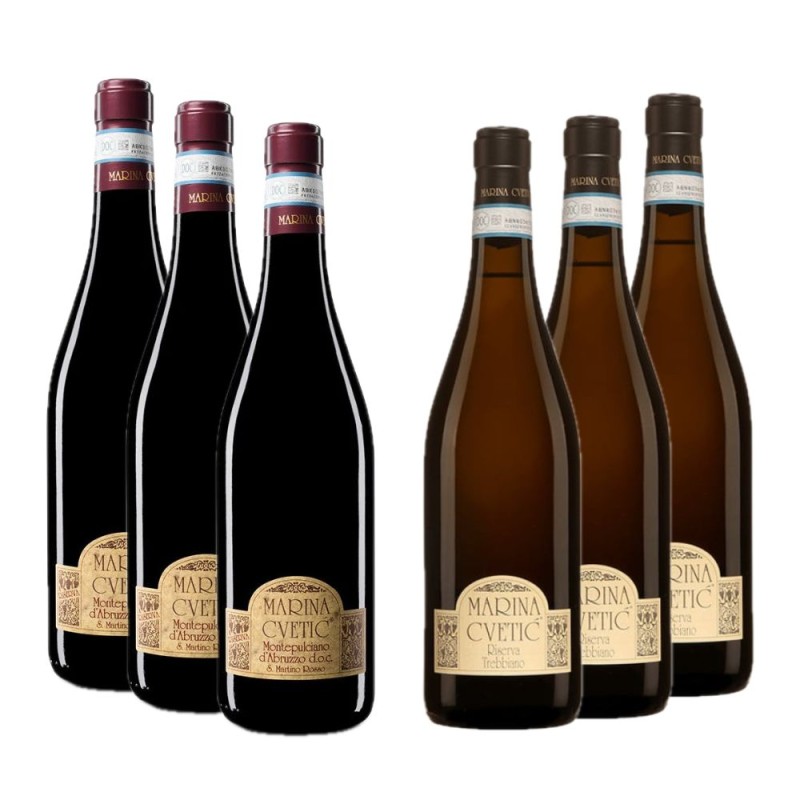 Box Degutazione Trebbiano d'Abruzzo Riserva + Montepulciano d'Abruzzo Riserva San Martino - Marina Cvetic [6 bt]