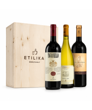 Box Degutazione Tignanello + Badia a Passignano G.R. + Cervaro della Sala - Antinori [Cassetta in legno 3 bt]
