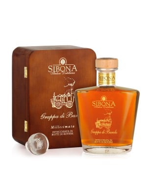 Sibona Barolo Grappa Special Reserve Vintage 2011 [70 cl, Wooden Gift Box]